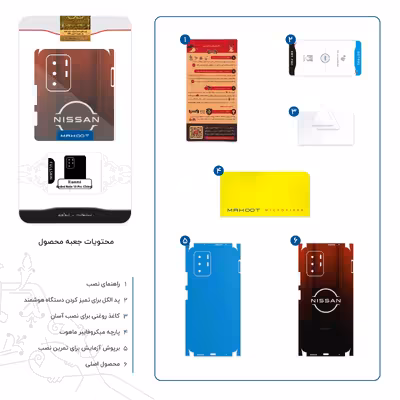 برچسب پوششی ماهوت مدل Nissan-Logo-FullSkin مناسب برای گوشی موبایل شیائومی Redmi Note 10 Pro