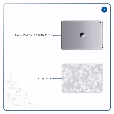 برچسب پوششی ماهوت مدل Army-Snow مناسب برای تبلت اپل iPad Pro 9.7 2016 A1673
