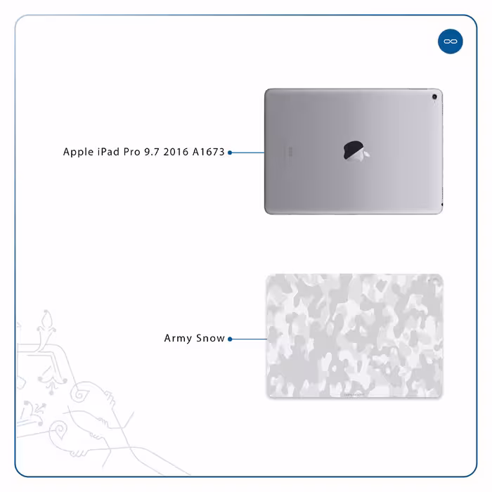برچسب پوششی ماهوت مدل Army-Snow مناسب برای تبلت اپل iPad Pro 9.7 2016 A1673