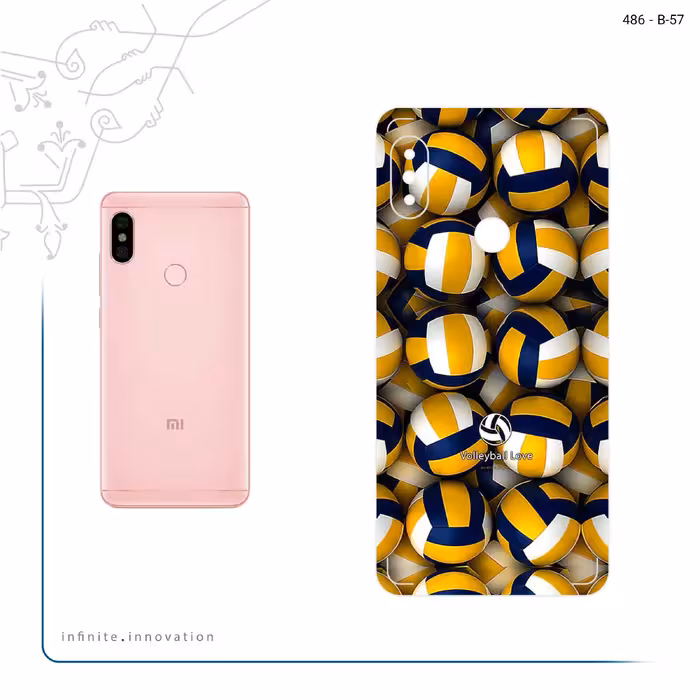 برچسب پوششی ماهوت مدل Volleyball مناسب برای گوشی موبایل شیائومی Redmi Note 5 Pro