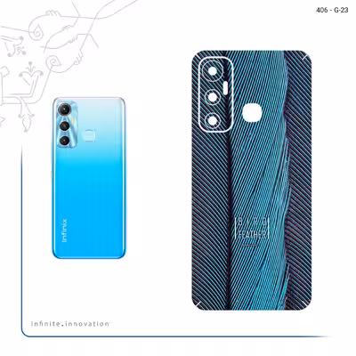 برچسب پوششی ماهوت مدل Turquoise feathers مناسب برای گوشی موبایل اینفینیکس Hot 11