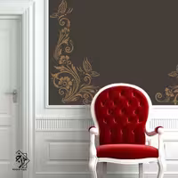 شابلون دیواری شاخه پروانه کد 892