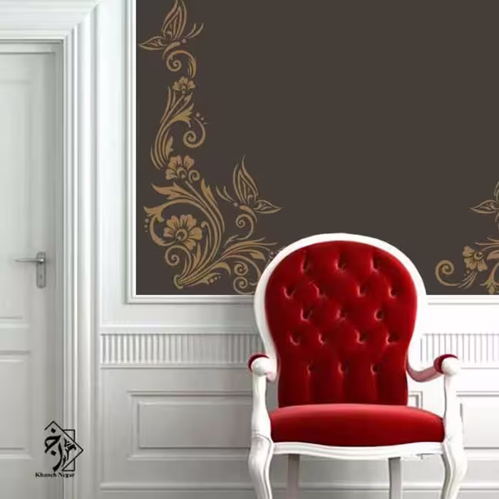 شابلون دیواری شاخه پروانه کد 892