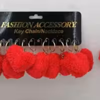 سرکلیدی قلب خز قرمز متوسط