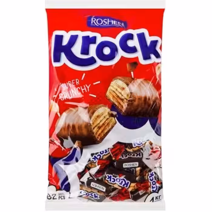 شکلات کروک ROSHEN،با خمیر بادام زمینی،اوکراین 1000 گرم