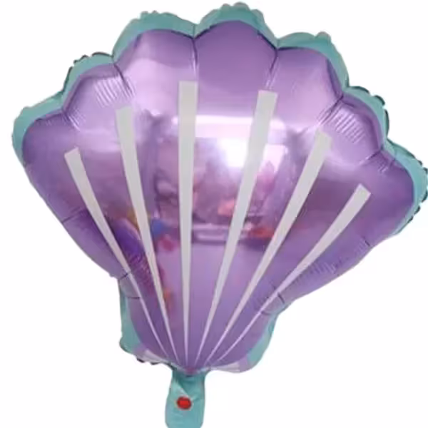 بادکنک فویلی طرح صدف بنفش