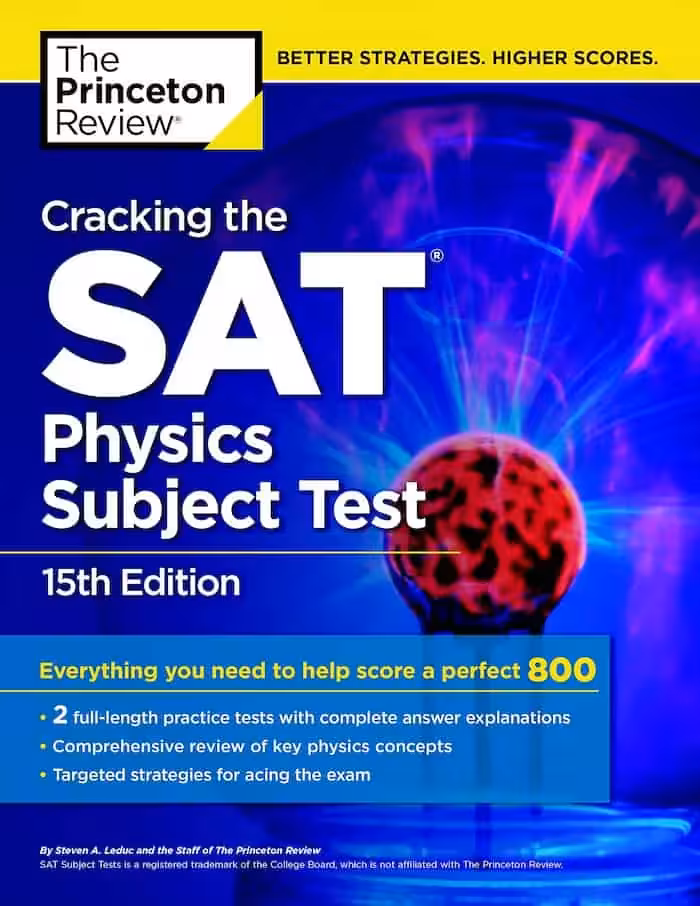 کرکینگ در اس ای تی فیزیک سابجکت تست |  کتاب انگلیسی Cracking the SAT Physics Subject Test 15th