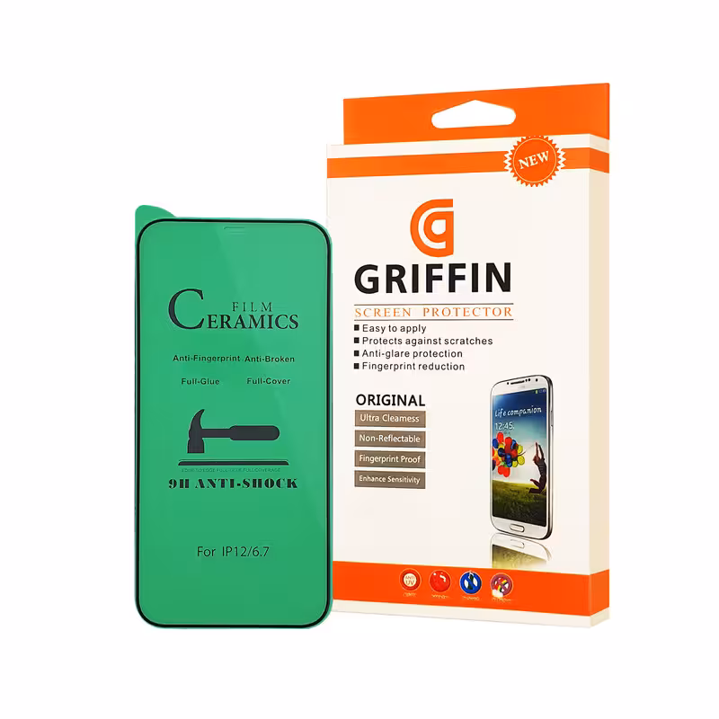 محافظ صفحه نمایش سرامیکی گریفین مدل FLCRG GN me مناسب برای گوشی موبایل اپل iPhone 12 Pro Max | کالا برتری