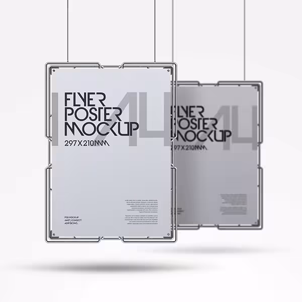 دانلود موکاپ پوستر با کیفیت بالا به صورت لایه باز PSD