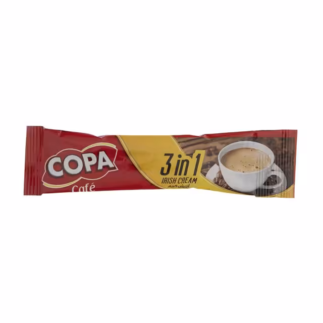 قهوه آیریش کریم کوپا مدل 3in1 مقدار 18 گرمی