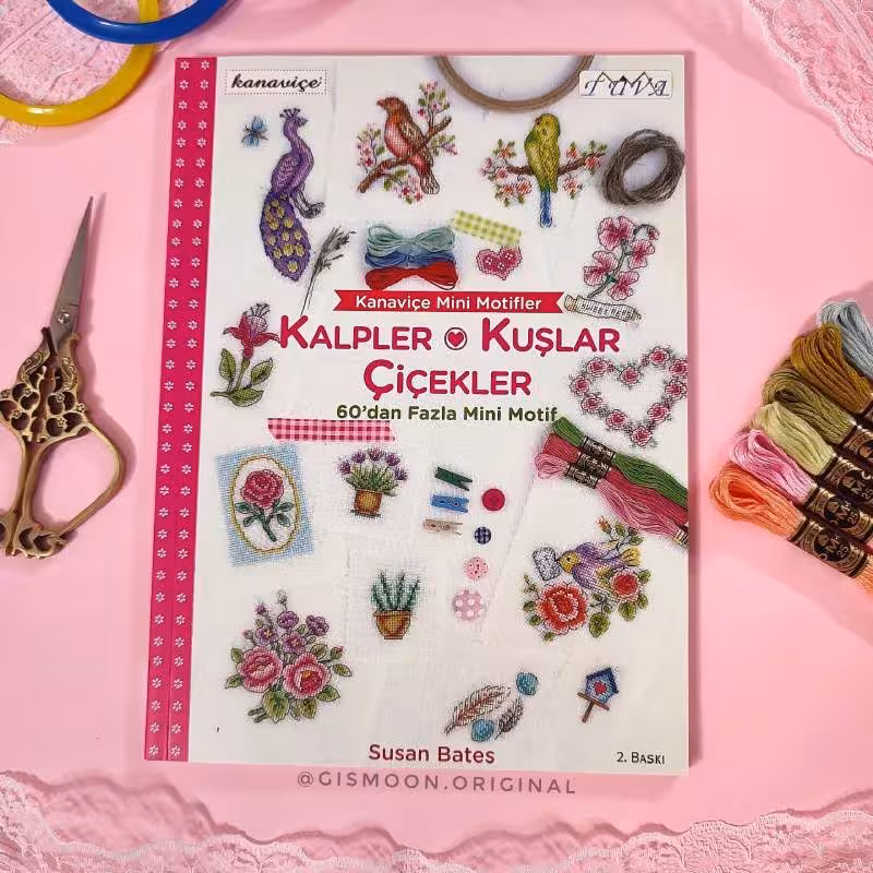 کتاب شماره دوزی Kalpler Kuşlar Çiçekler