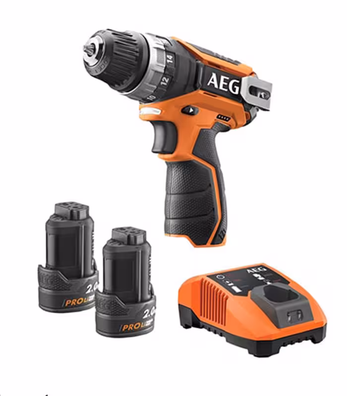 دریل شارژی آاگ AEG لیتیوم 12 ولت دوباتری مدل BS12C2LI_202c