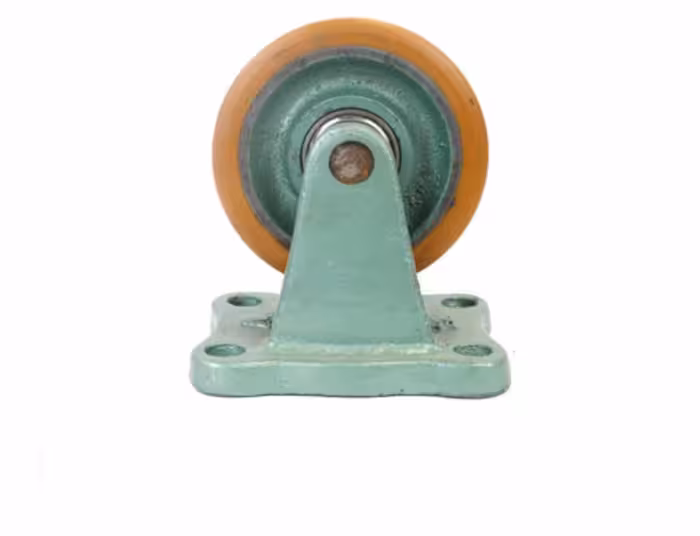 چرخ چدنی پلی یورتان سایز 160 ثابت با ضمانت تعویض