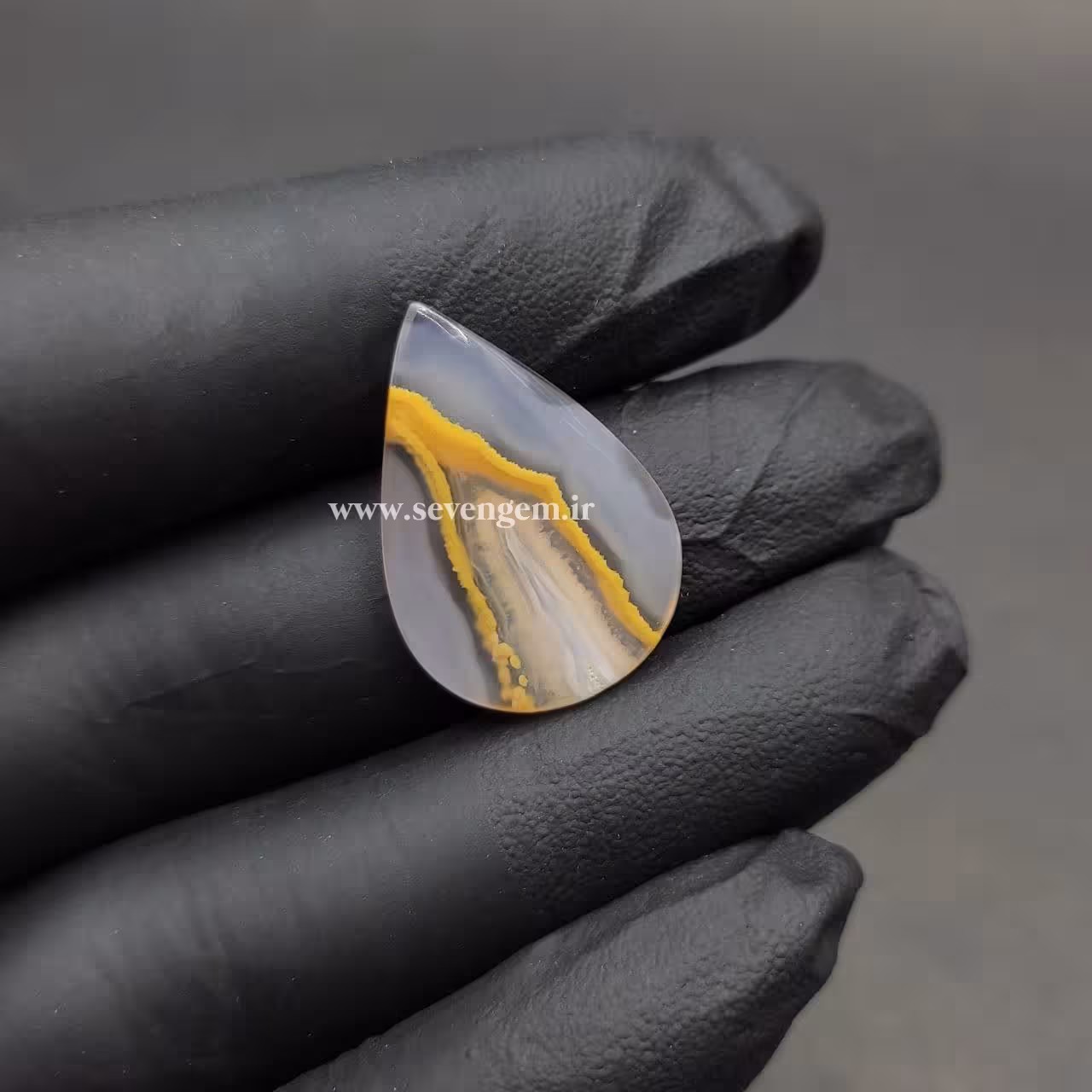 نگین عقیق سلیمانی زرد خراسان (کدA489)