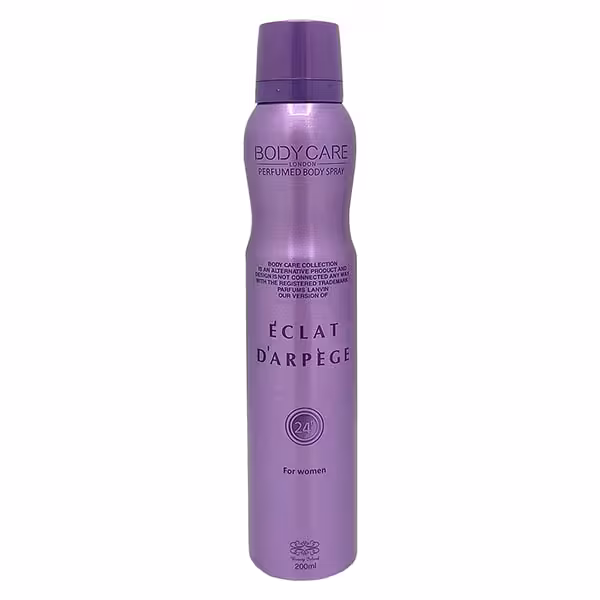 اسپری بدن زنانه بادی کر رایحه اکلت | رایحه ملایم و گلی، ماندگاری بالا، حجم 200 میل