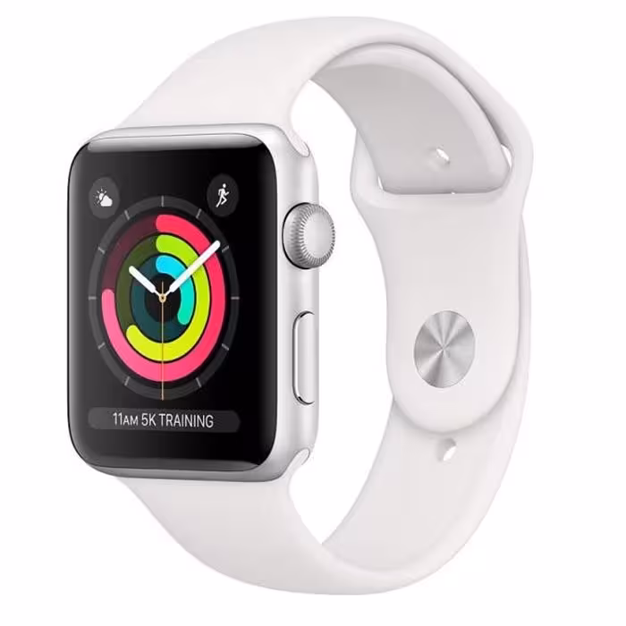 ساعت مچی هوشمند اپل واچ 3 38 میلیمتر با بند سفید اسپورت