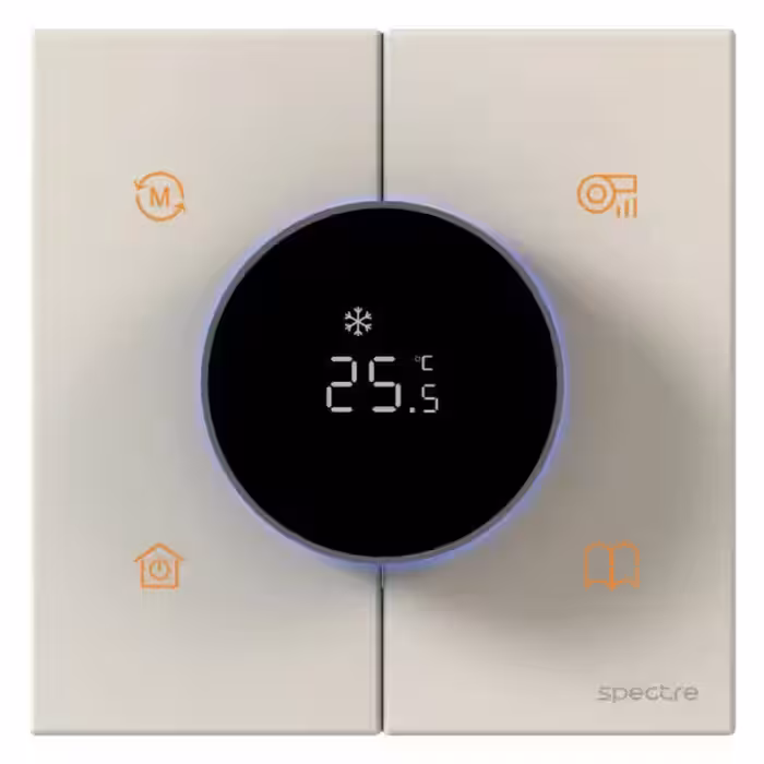 Avent – ترموستات rotary هوشمند – فن کویل – Zigbee 3.0 – دو لوله – سفید