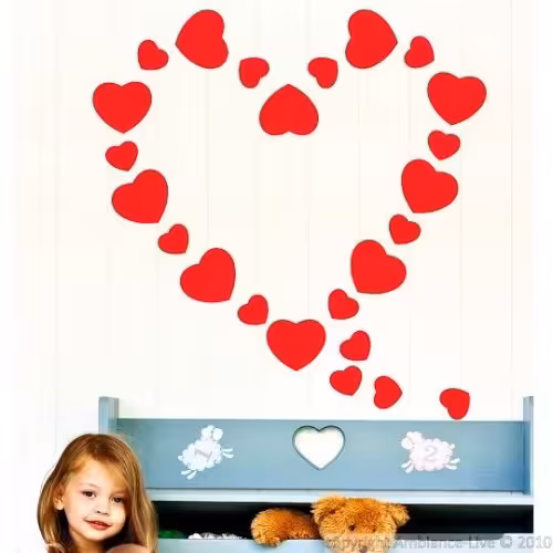 شابلون دیواری قلب 106