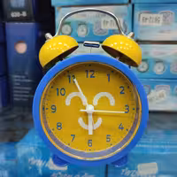 ساعت رومیزی آرامگرد فانتزی زنگدار چراغدار آرام گرد ( زنگ دار ) ( خرید عمده و تک ساعت رومیزی گناوه مارکت )7