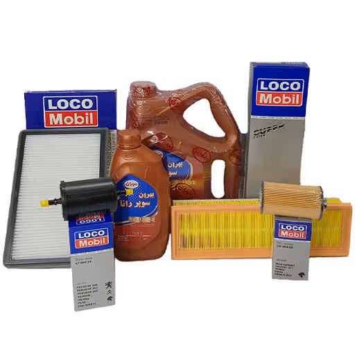 خرید پکیج تعویض روغن دنا EF7 بهران با صافی بنزین (طلایی) | اتوموبی