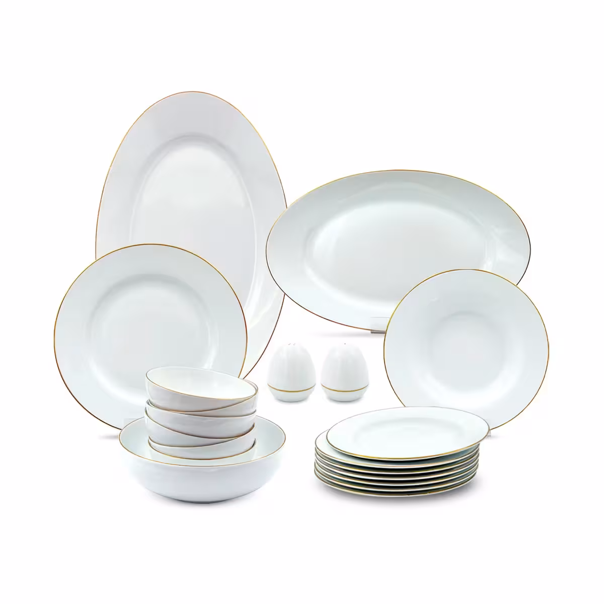 سرویس چینی زرین 6 نفره غذاخوری زرین ایتالیااف (30 پارچه)