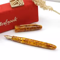 خودنویس استربروک عسلی گیره طلایی ESTERBROOK Estie FP Honey Comb Gold trim M
