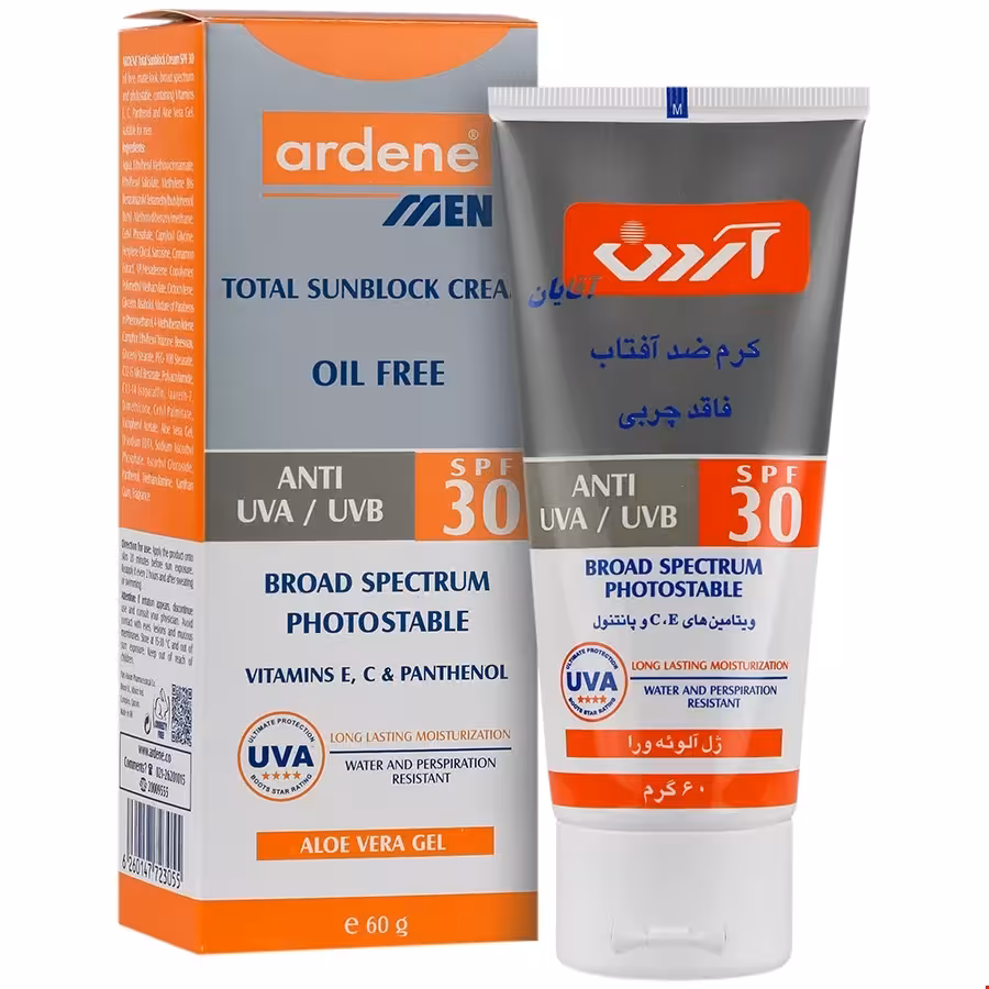 کرم ضد آفتاب آقایان 30 آردن 60 میلی لیتری