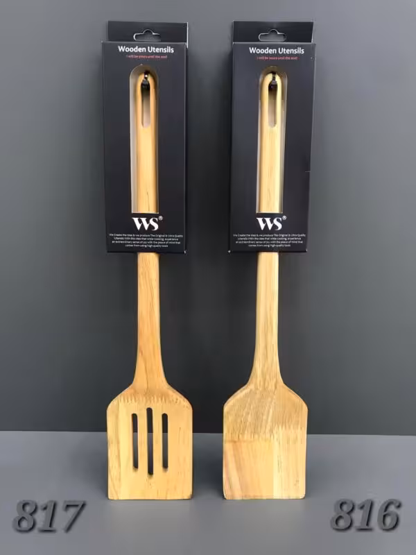 کفگیر چوبی ساده و شیار دار WS کد 816-817