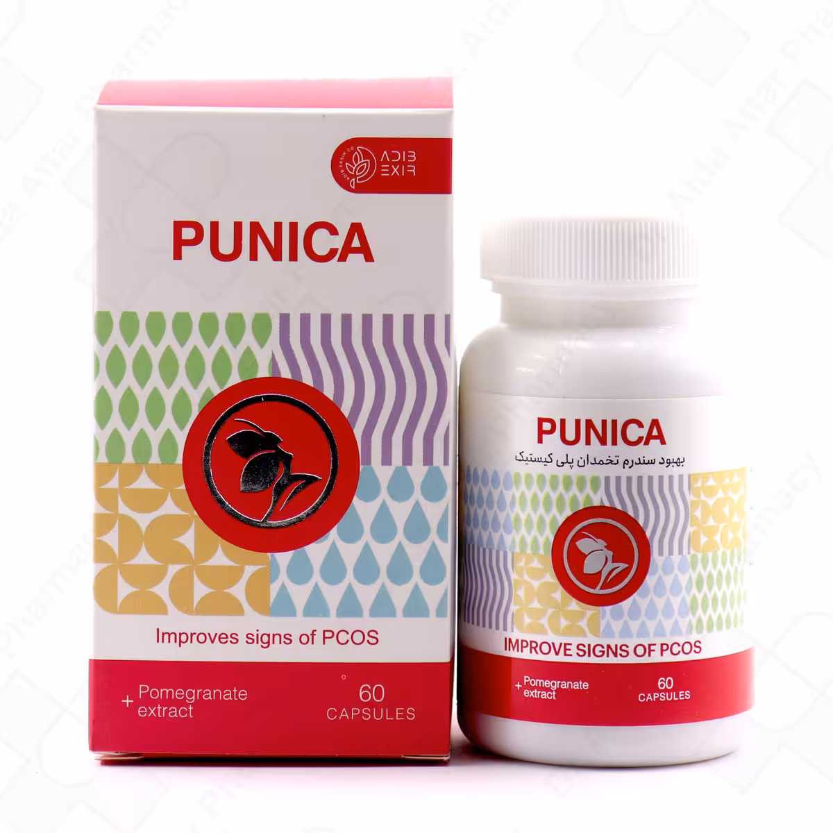 کپسول پونیکا تقویت کننده هورمون های زنانه ادیب اکسیر 60 عدد