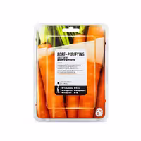 ماسک ورقه ای پر کننده منافذ پوست صورت حاوی هویج فارم اسکین مدل Farm Skin Fresh Food For Skin Facial Sheet Mask Carrot
