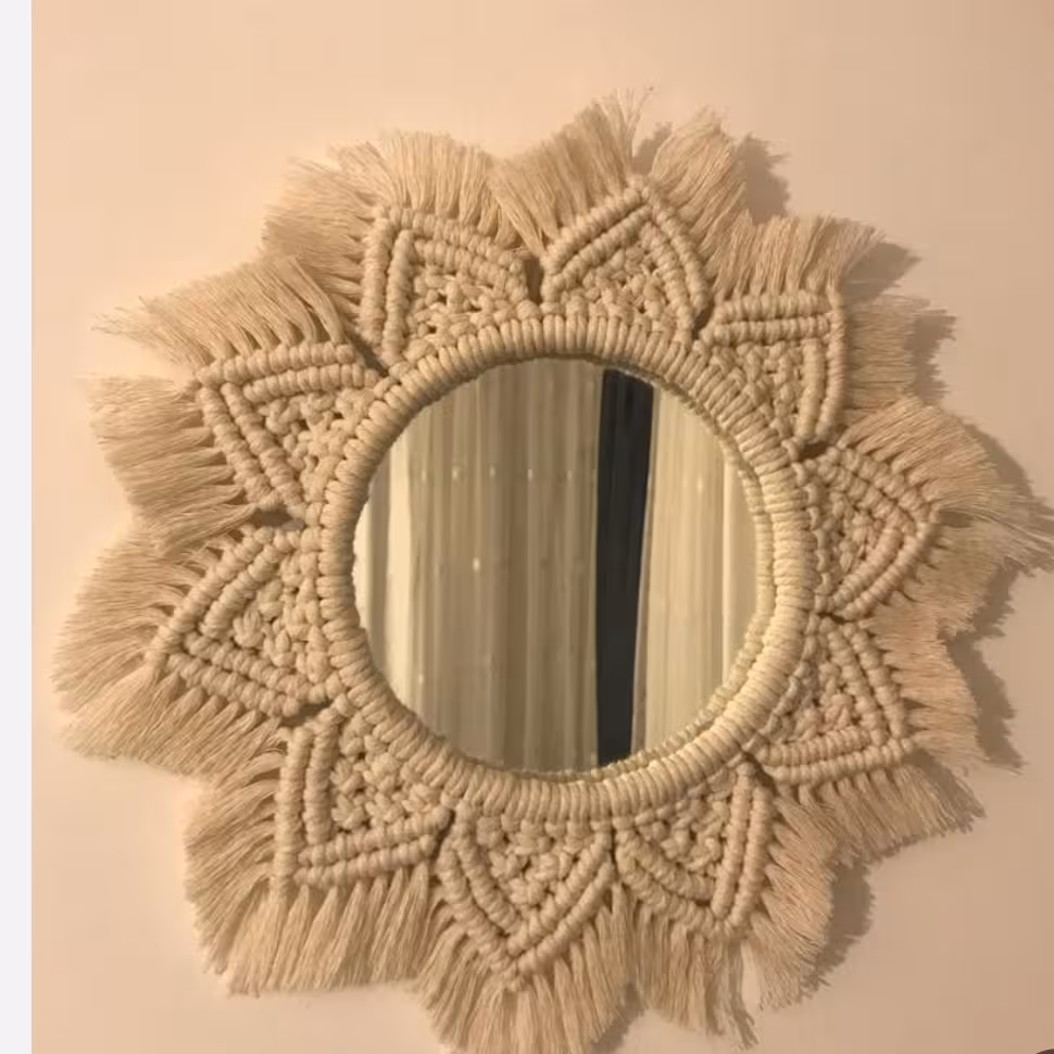 اینه دیواری مکرومه (پس کرایه)