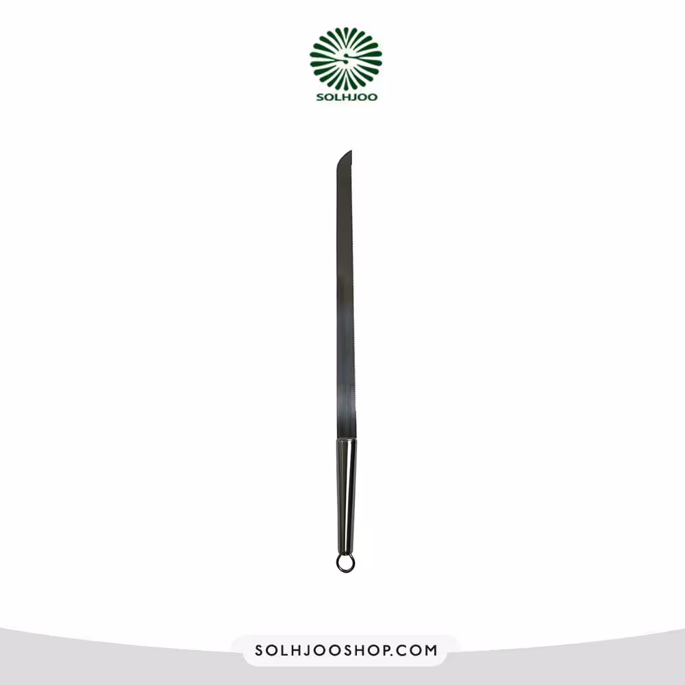 چاقو دنده ريز دسته استيل لبه کوتاه 30 سانت