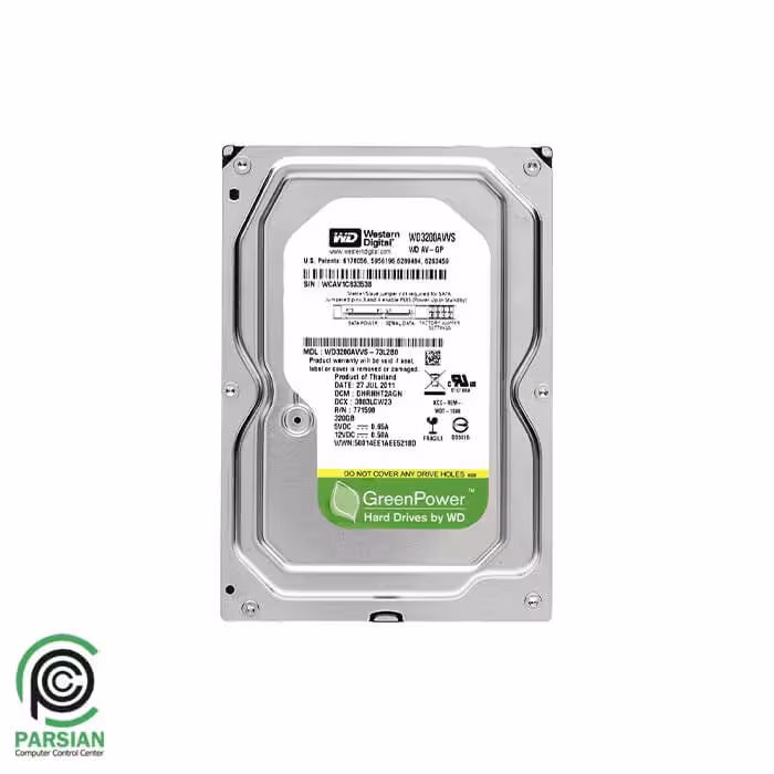 هارد دیسک اینترنال استوک وسترن دیجیتال مدل WD AV-GP WD3200AVVS ظرفیت 320 گیگابایت