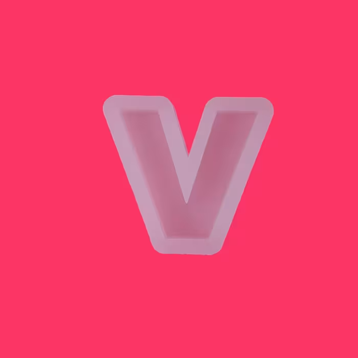 قالب سیلیکونی حروف تکی برای رزین حرف V