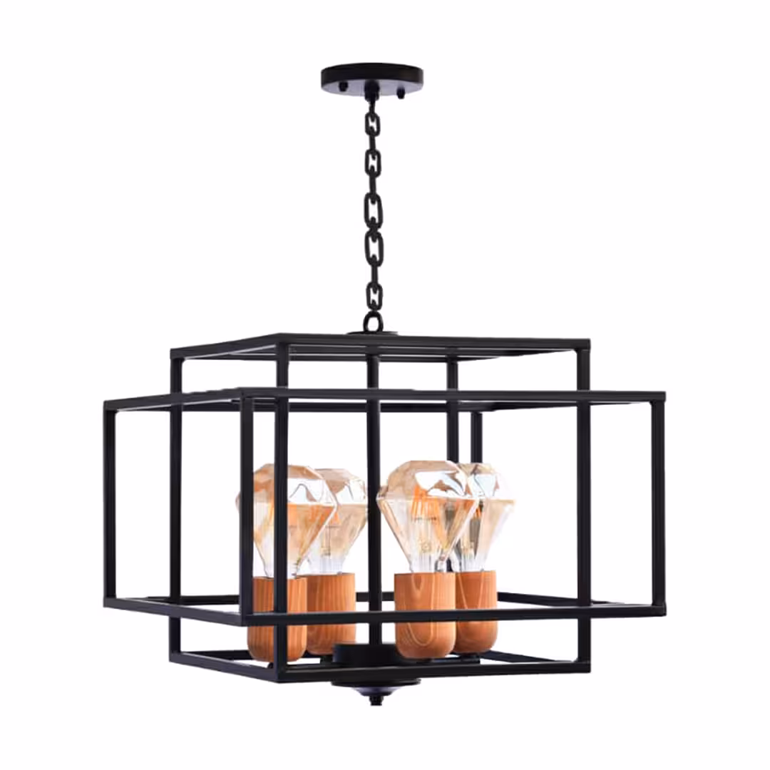 آویز چوب فلز مکعب 4 شعله