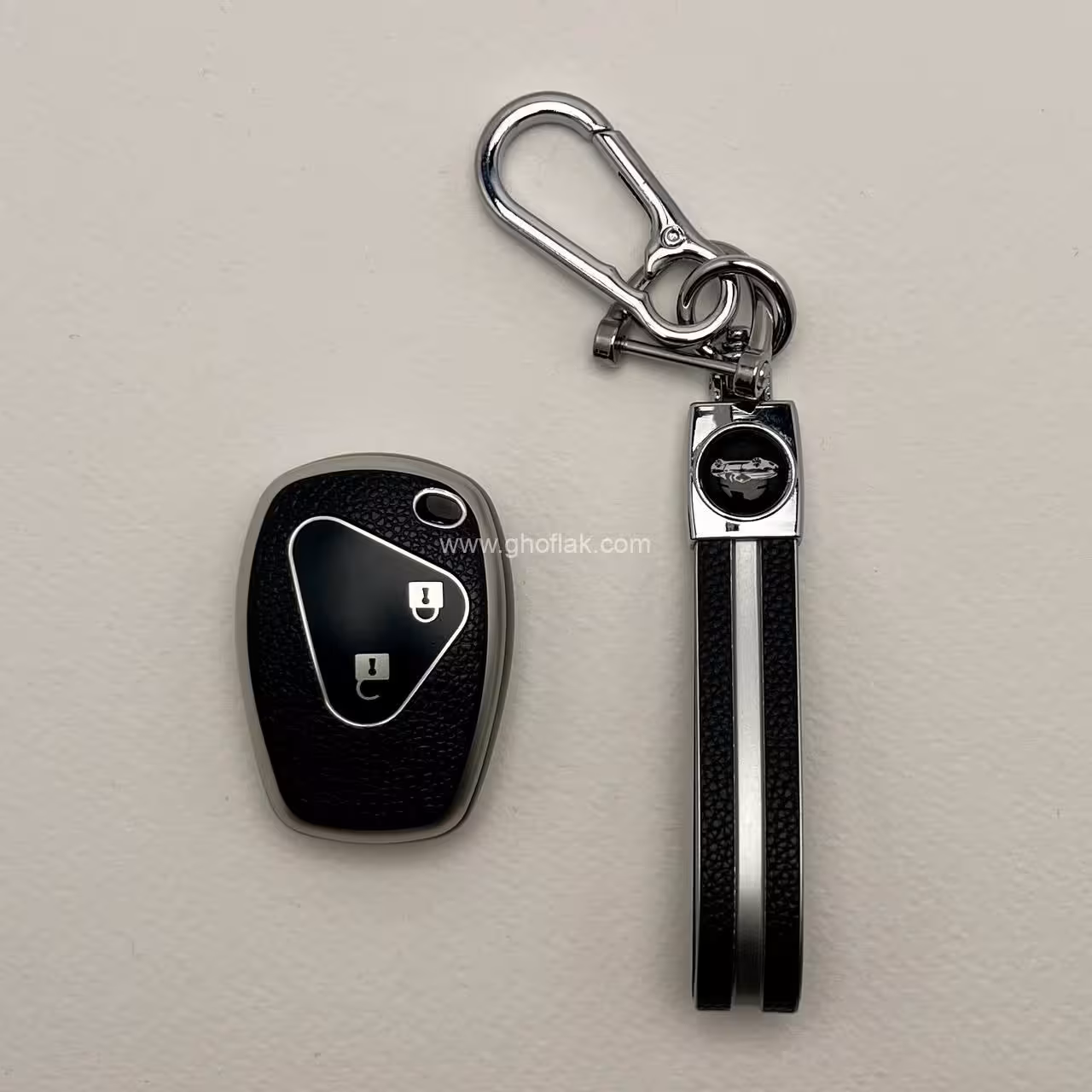 کاور ریموت ال نود و ساندرو طرح چرم با بند ست