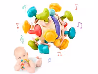 جغجغه چرخشی و دندانگیر سیلیکونی نوزادی