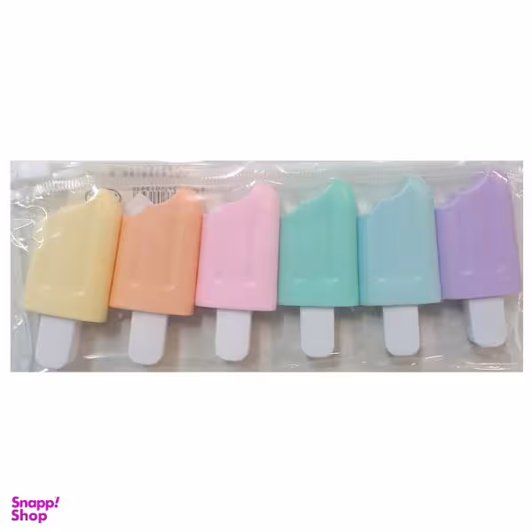 ماژیک علامت گذار مدل بستنی کد 139 بسته 6 عددی