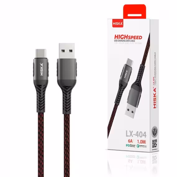 کابل تایپ سی (C-Type) هیسکا (HISKA) طول 1 متر 404-LX