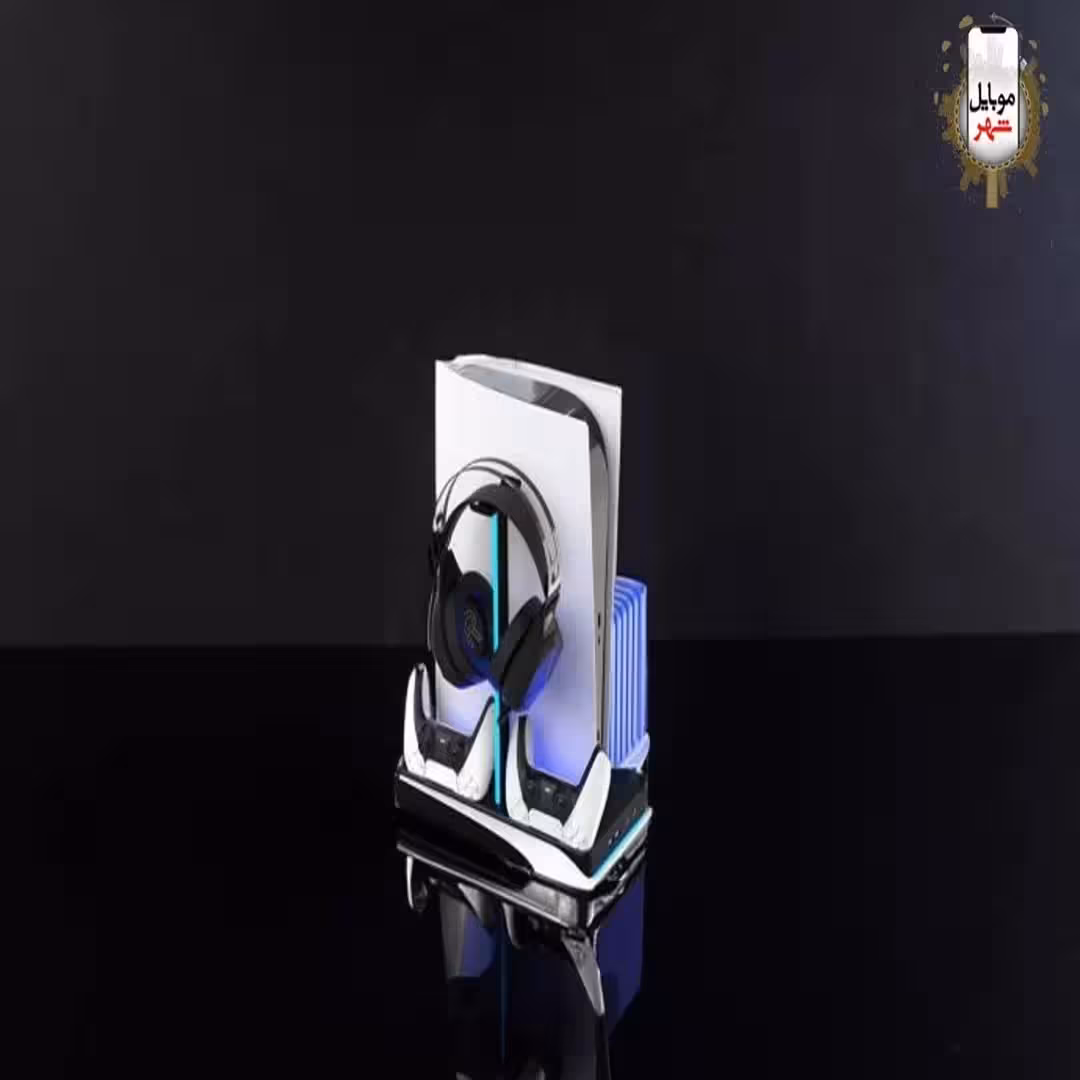 PS5 چند کاره و هاب خنک کننده و شارژ هدفون پرودو Porodo Gaming Multi-Function PS5 and Headphone Cooling and Charging Hub