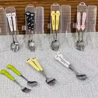 قاشق چنگال دسته سرامیکی حیوانات