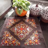 رومیزی طرح لچک