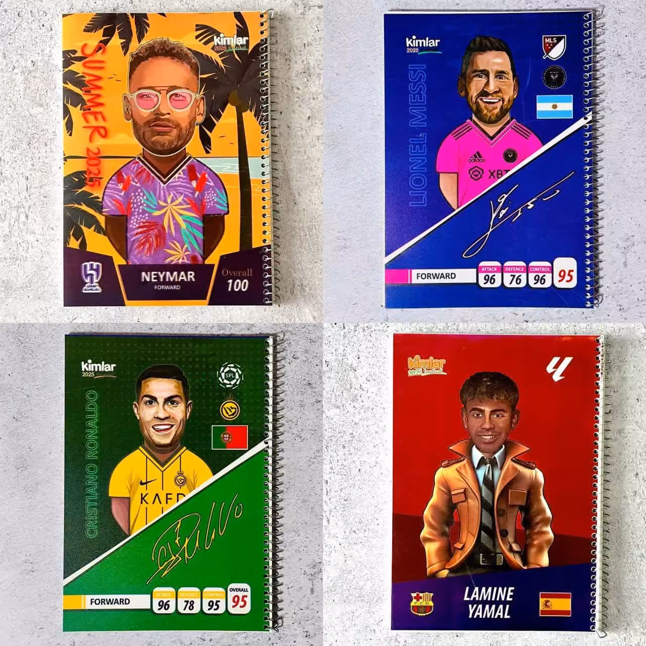 دفتر 50 برگ خط دار سیمی طلقی طرح فوتبالی