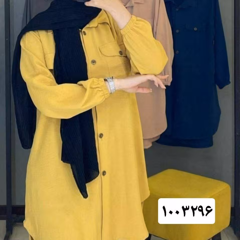 تونیک زنانه مانتویی ابروبادی درجه یک قد 88 آ بی طوسی قرمز صدری سبز حراج