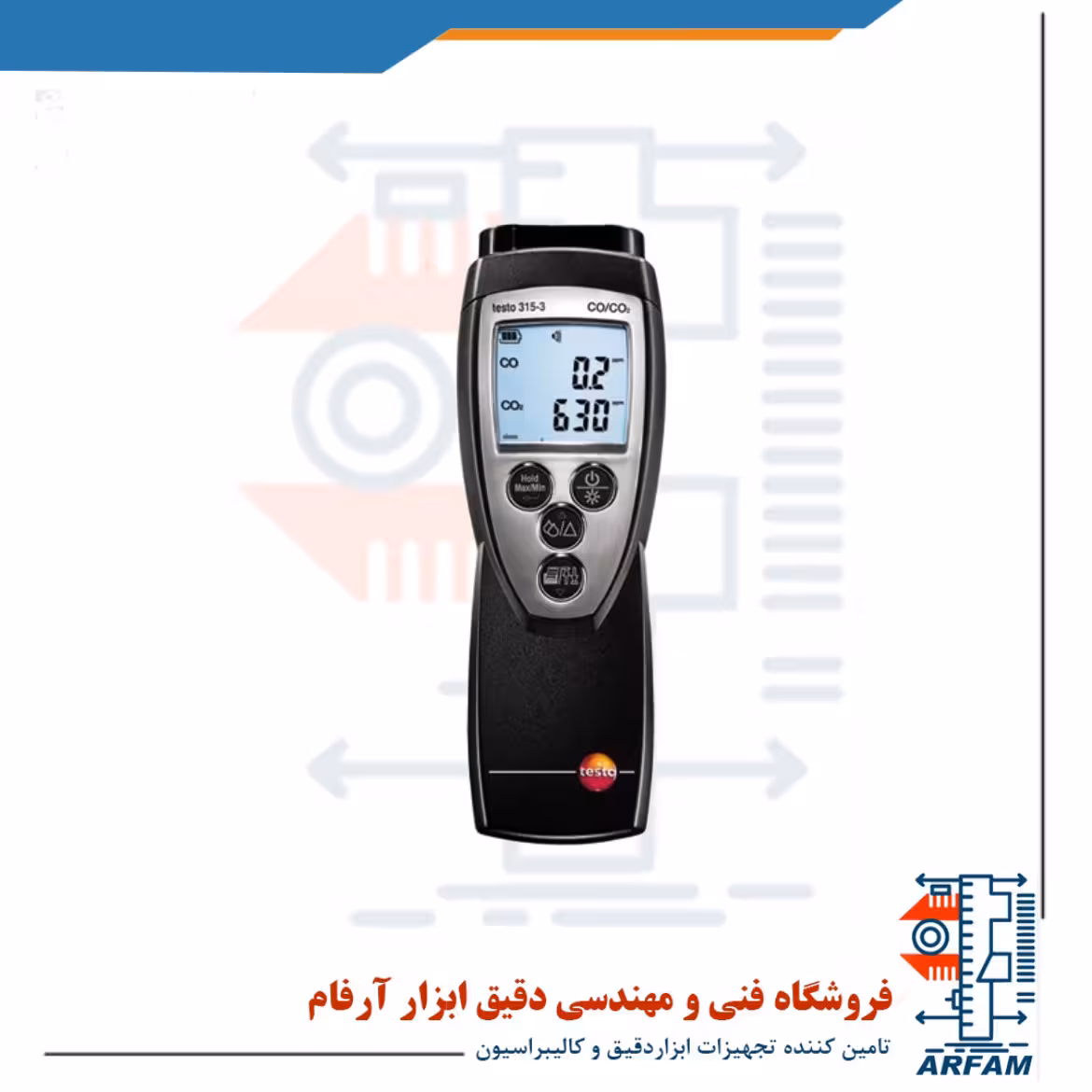 اندازه گیری کربن دی اکسید و مونوکسید کربن TESTO 315-3