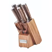 سرویس چاقوی 7 تیکه پایه چوبی عرشیا مدل KS118-3190
