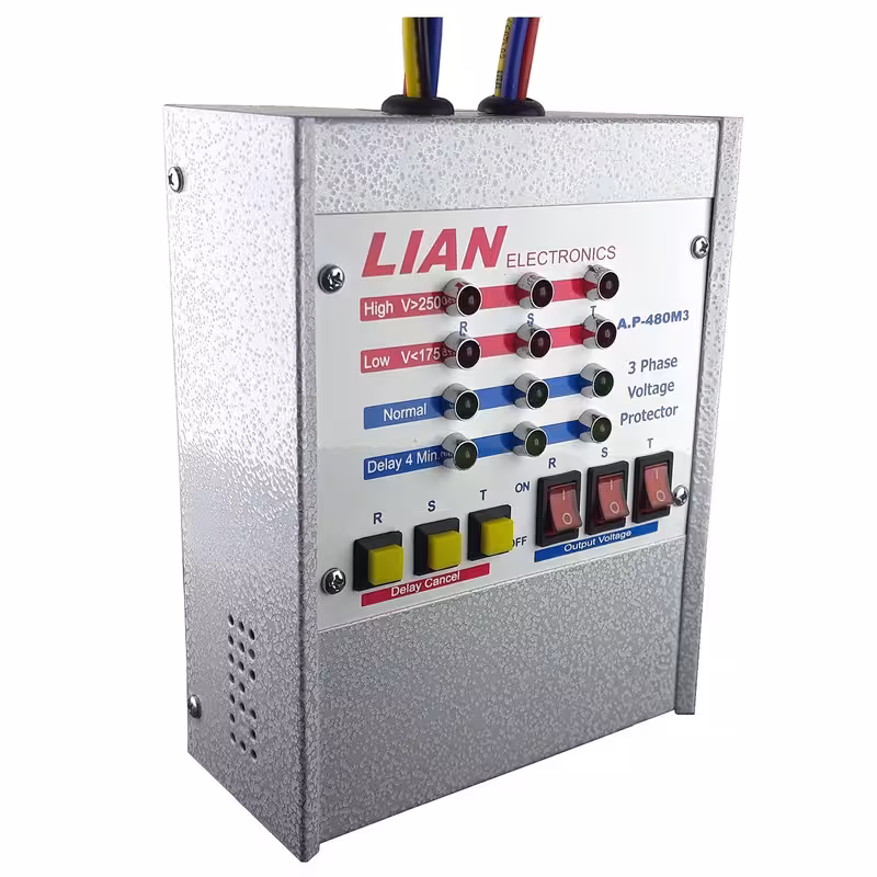 محافظ ولتاژ سه فاز لیان الکترونیک مدل AP-480M3 | کالا مکس