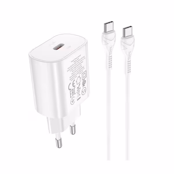 شارژر دیواری هوکو مدل N22 PD 25W به همراه کابل تبدیلUSB-C