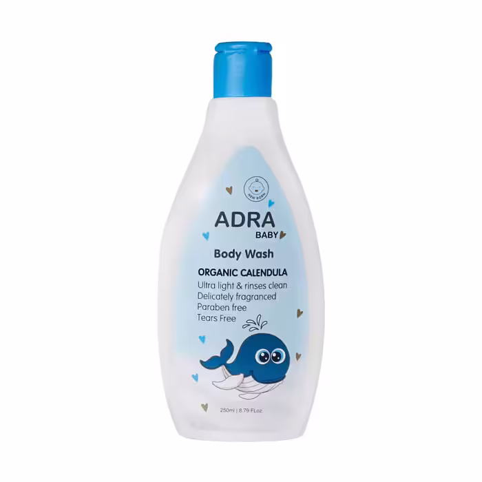 شامپو بدن بچه حاوی عصاره کالاندولا آدرا 250 میلی لیتر | Adra Organic Calendula Baby Body Wash 250 ml
