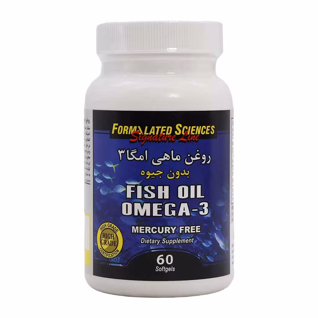 روغن ماهی امگا 3 بدون جیوه 60 عدد | Fish Oil Omega 3 Mercury Free